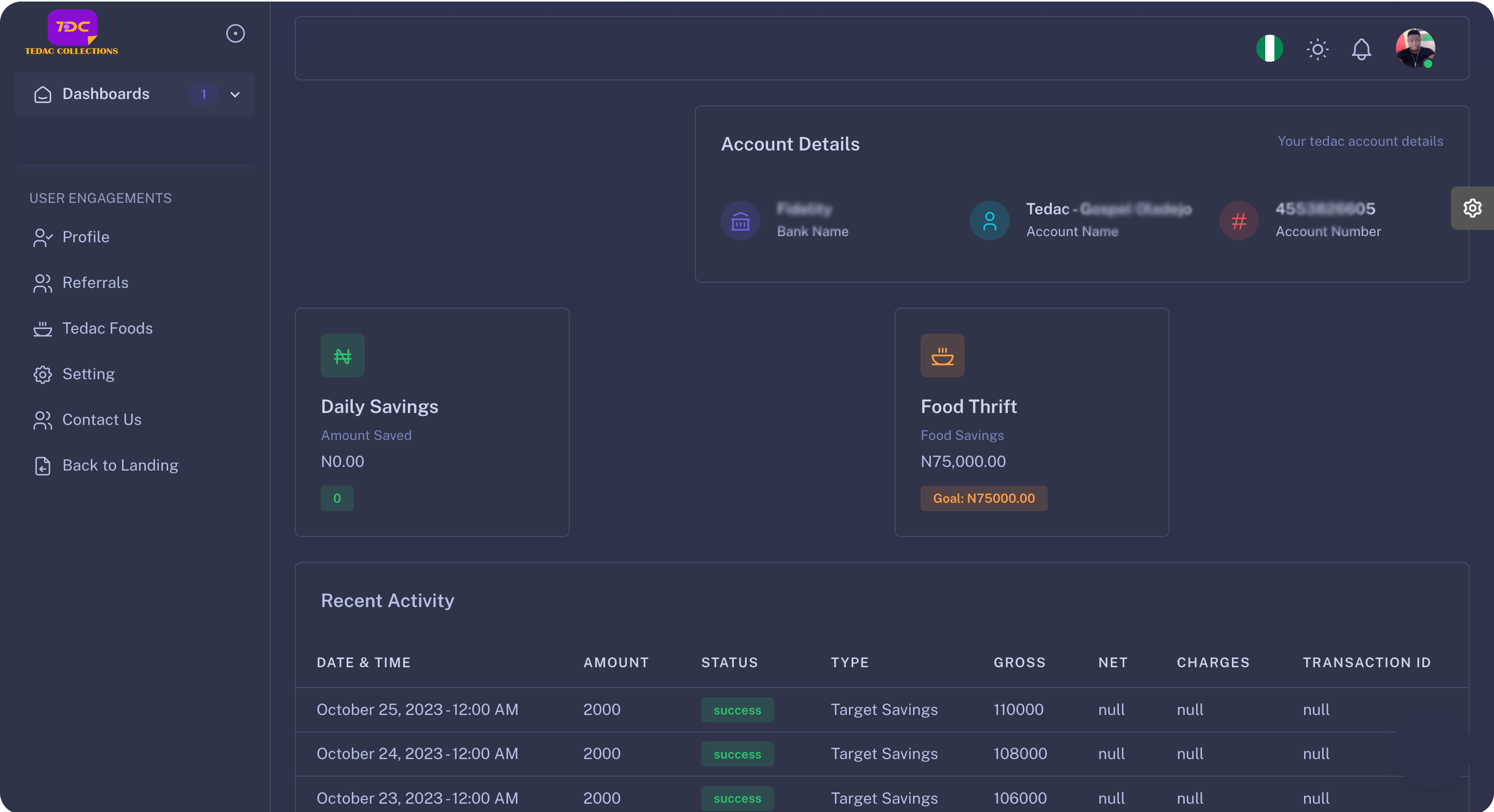 hero dashboard